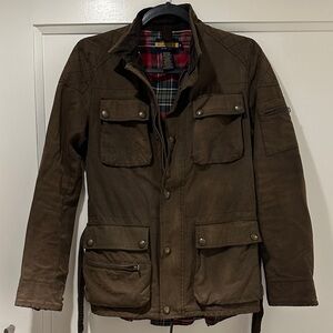 Vintage Rugby Ralph Lauren Brown/Green Waxed Military Field Jacket